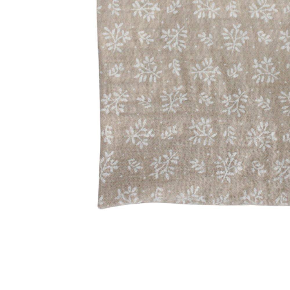 Mousseline zakdoek - Beige Blaadjesdroom