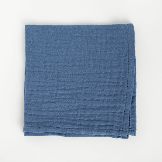 Mousseline zakdoek - Cyaanblauw