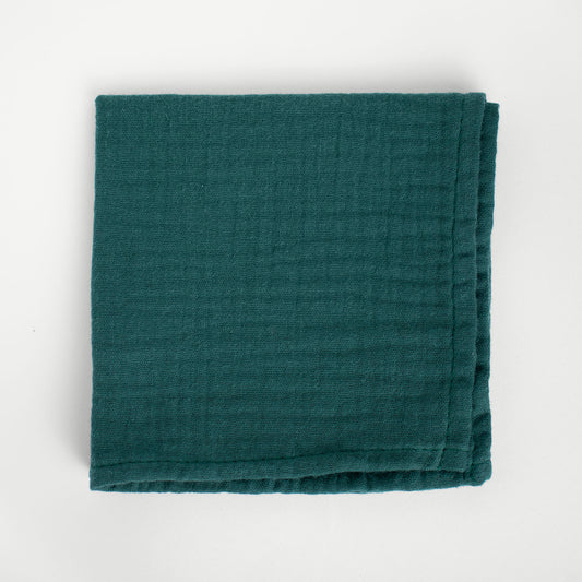 Mousseline zakdoek - Cyaangroen