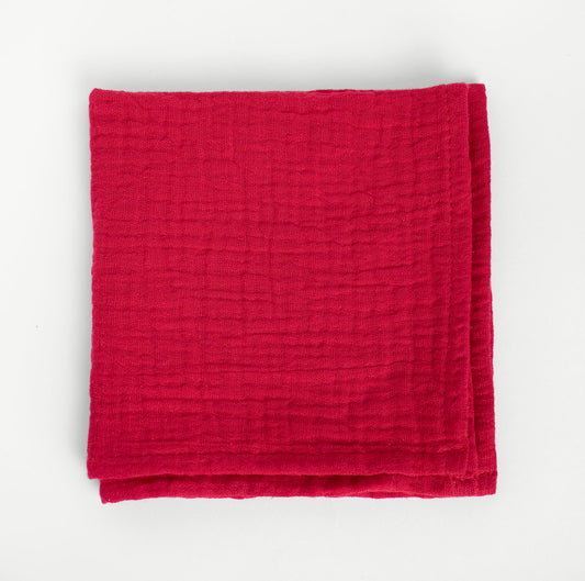 Mousseline zakdoek - Dieprood