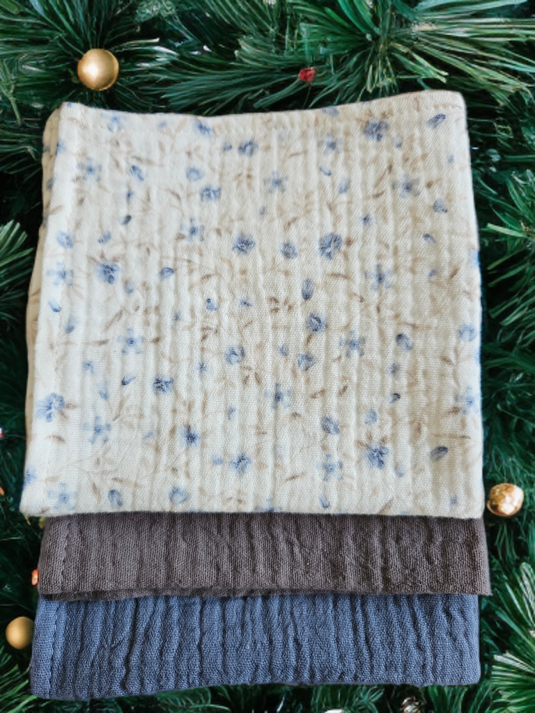 Feestdagen HERBRUIKBARE ZAKDOEKENSET blauw