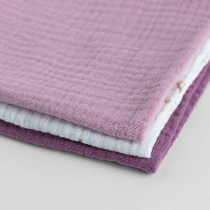 Handgemaakte herbruikbare katoenen zakdoeken voor vrouwen – set van 3