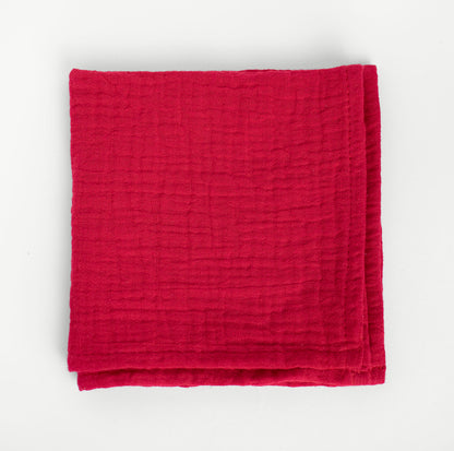 Mousseline zakdoek - Dieprood